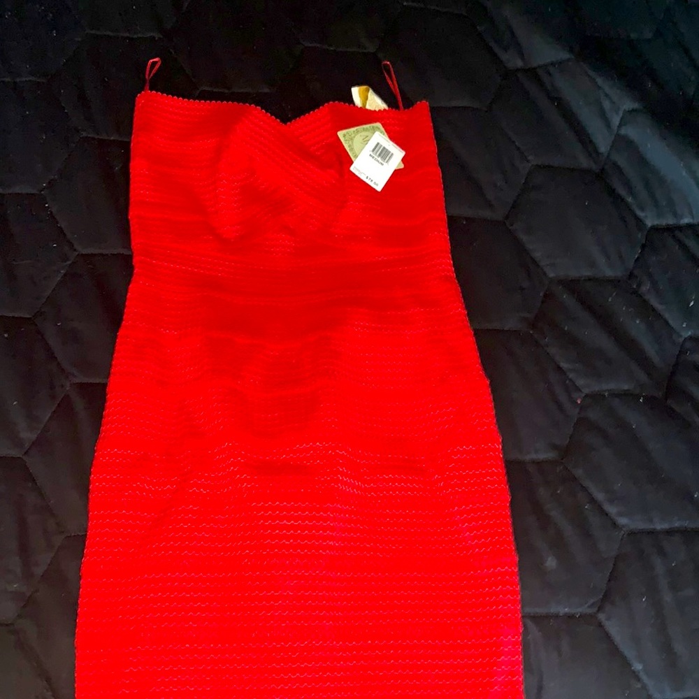 Never worn red bandage mini dress